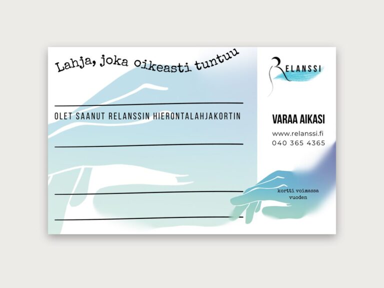 Relanssin hierontalahjakortti